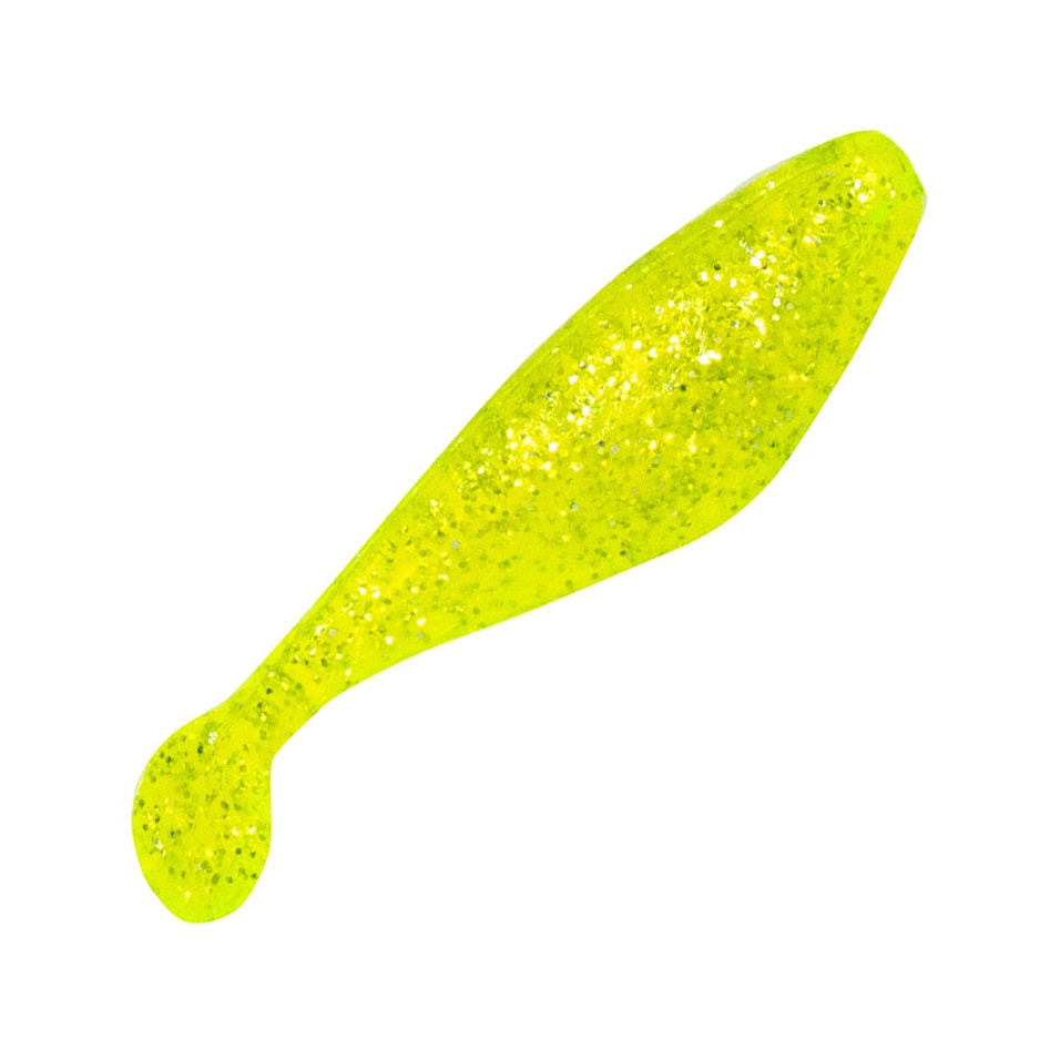 charlie's Baby Shad Chartreuse Glitter