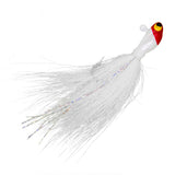charlie's worms 1/4 oz potbelly Bucktail jig White Red
