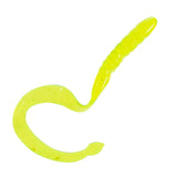 Charlies Worms 6"Grub Chartreuse Green