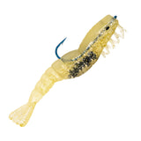 Glow gold glitter Shrimp pre-rigged soft bait
