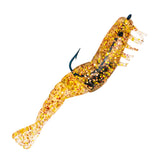 Golden Shrimp trio pre-rigged plastic soft bait