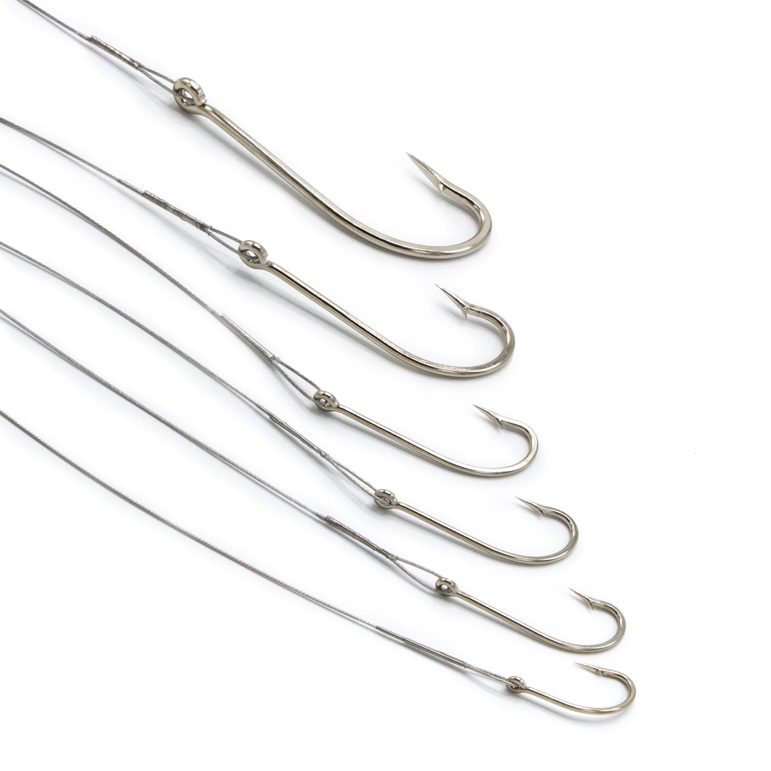 silver wire leader hook rig hook sizes