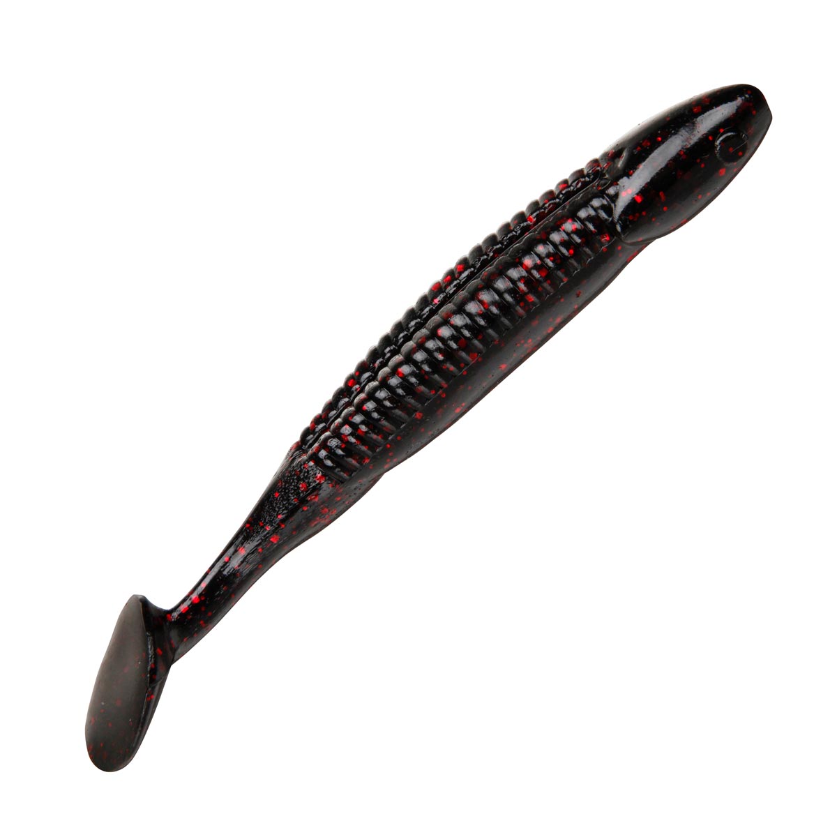 Zipper Dipper Neon black red flake freshwater soft bait